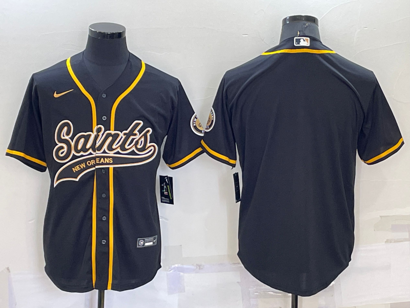 Men's New Orleans Saints Black Blank Jerseys