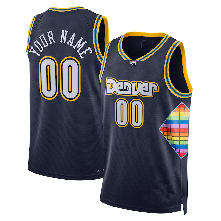 Men's Denver Nuggets Navy 2021/22 Swingman Custom Jerseys - City Edition