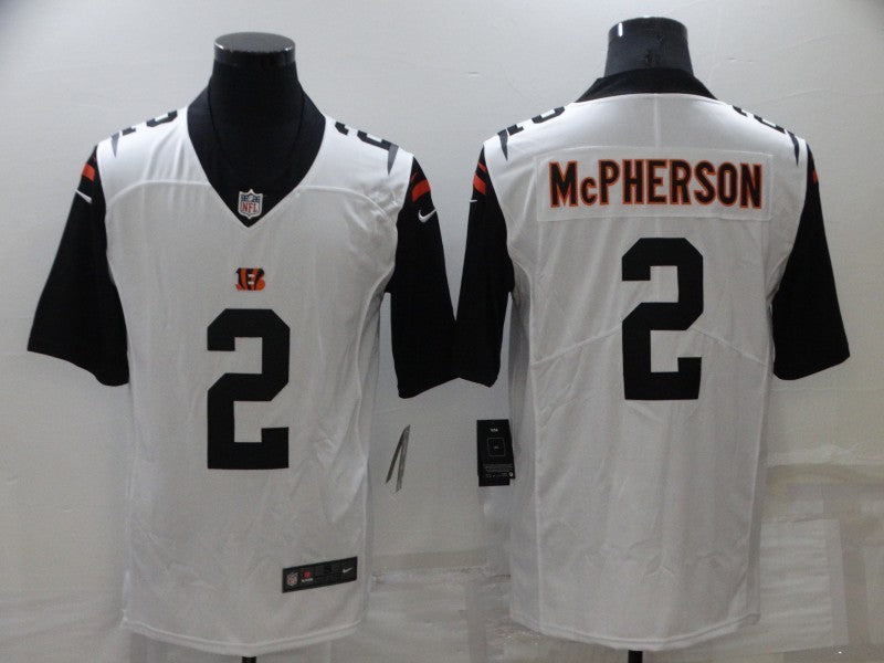 Men's Cincinnati Bengals Evan McPherson #2 White Game Player Jerseys