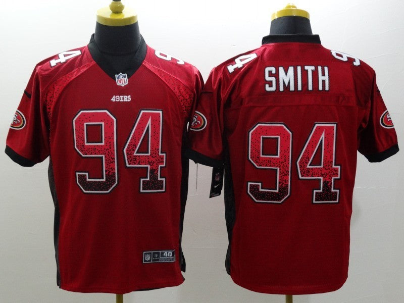 Men's San Francisco 49ers Justin Smith #94 Red Game Jerseys
