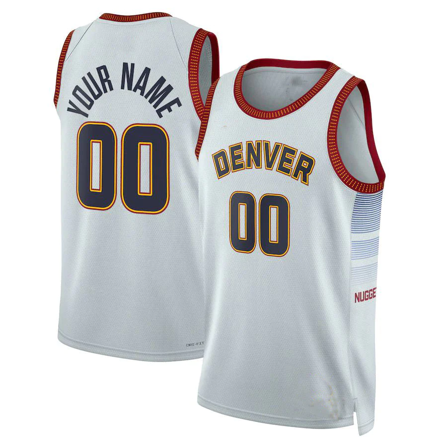 Men's Denver Nuggets White 2022/23 Swingman Custom Jerseys - City Edition