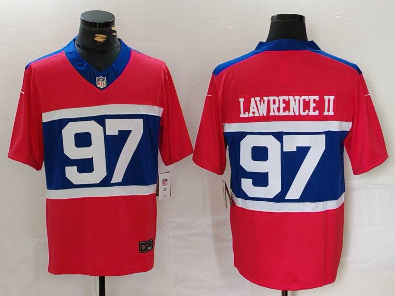 Men's New York Giants Dexter Lawrence II #97 Century Red Alternate Player Game Jerseys