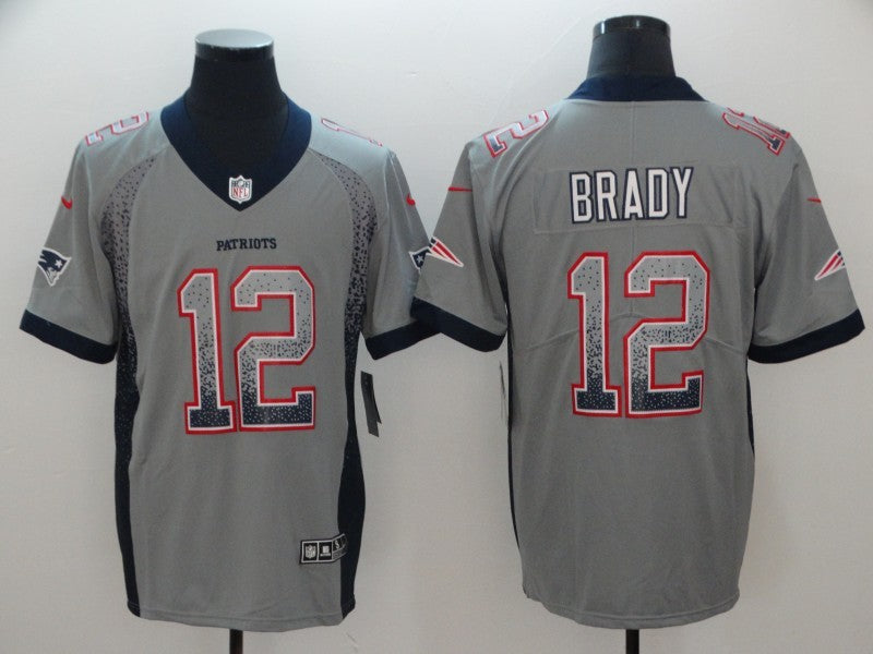 Men's New England Patriots Tom Brady #12 Gray Player Game Jerseys