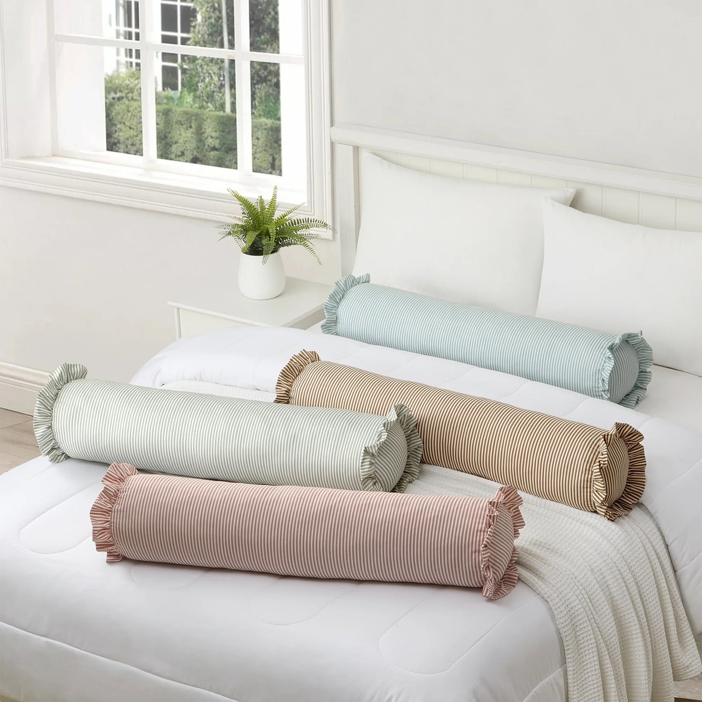 Striped Lotus Leaf Pillow Throw Pillow – Designed for Modern Living