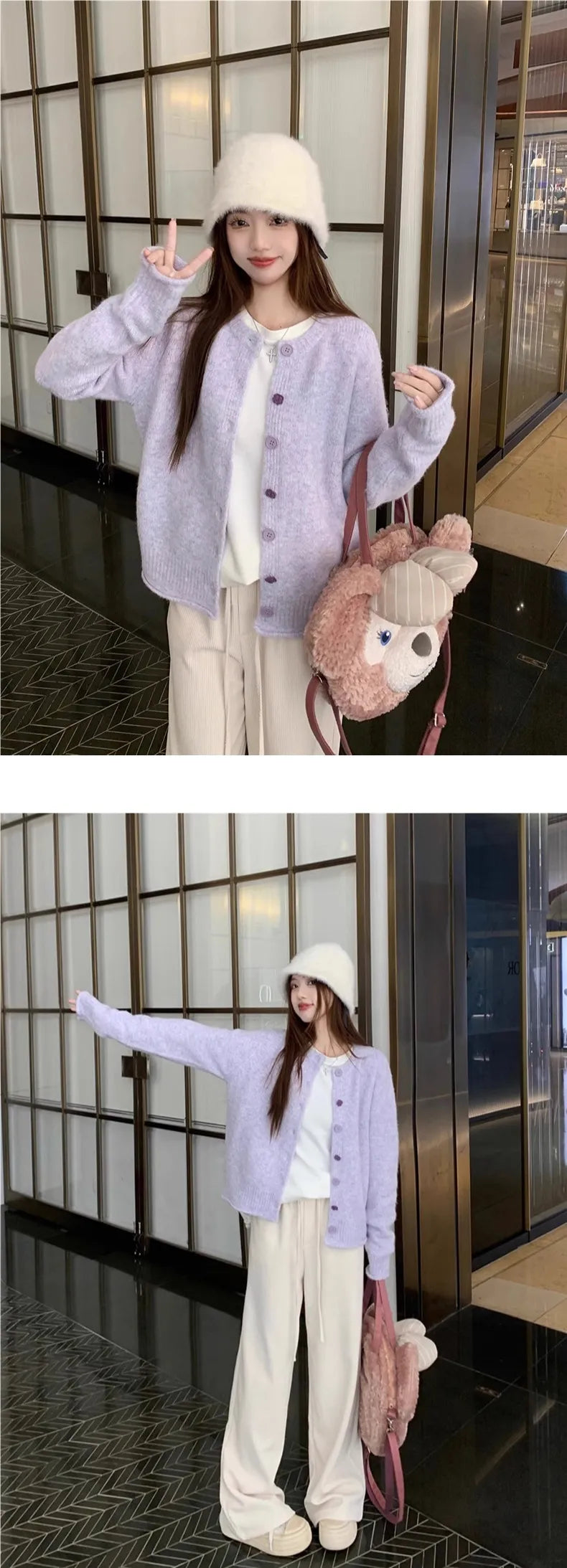 Stylish Knit Apparel Knitted Outerwear For Petite Women