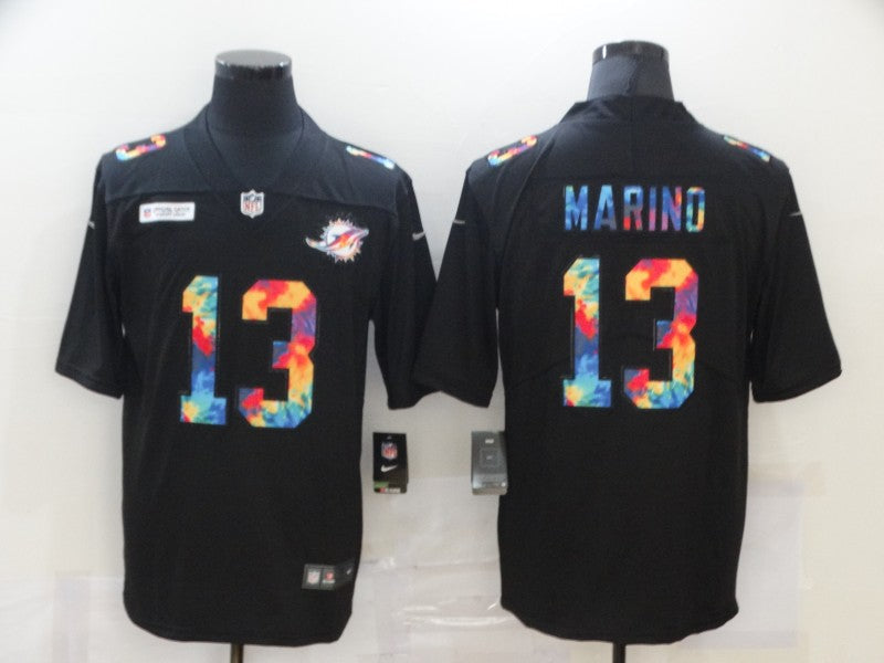 Men's Miami Dolphins Dan Marino #13 Black Game Player Jerseys