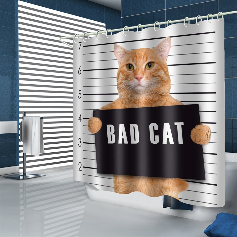 Waterproof Polyester Shower Curtain – Easy Clean Bathroom
