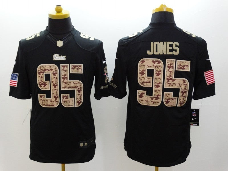Men's New England Patriots Chandler Jones #95 Black Game Jerseys