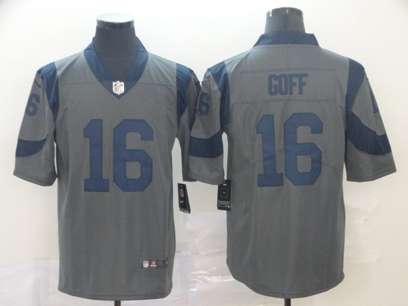 Men's Los Angeles Rams Jared Goff #16 Gray Inverted Legend Jerseys