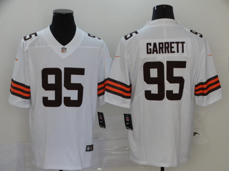 Men's Cleveland Browns Myles Garrett #95 White Player Game Jerseys