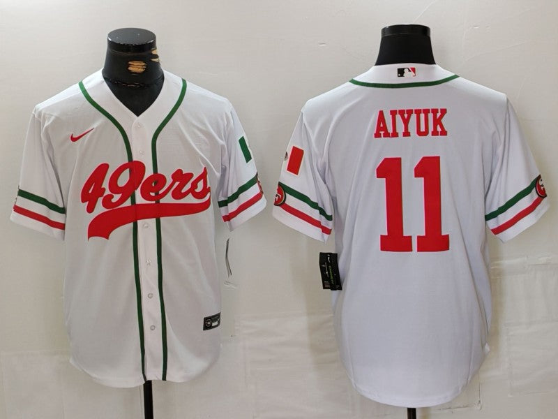 Men's San Francisco 49ers Brandon Aiyuk #11 White Player Jerseys
