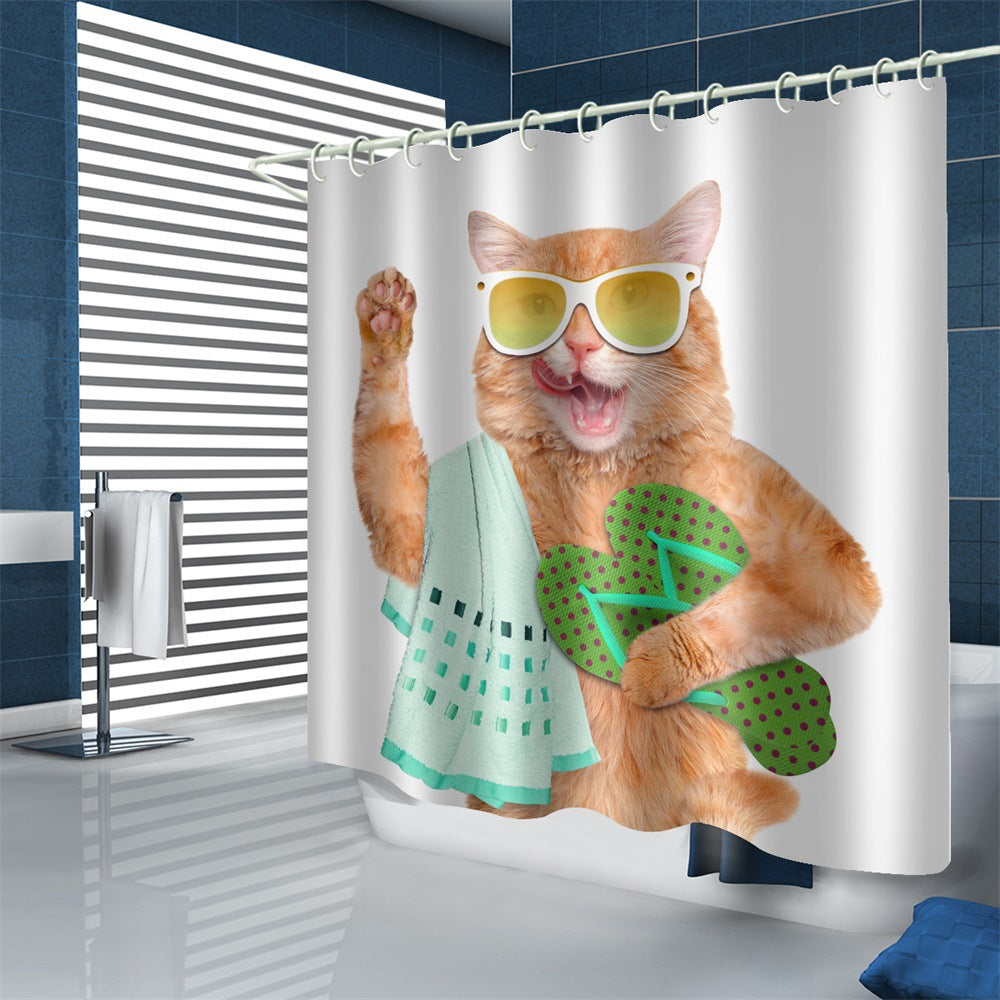 Waterproof Polyester Shower Curtain – Easy Clean Bathroom