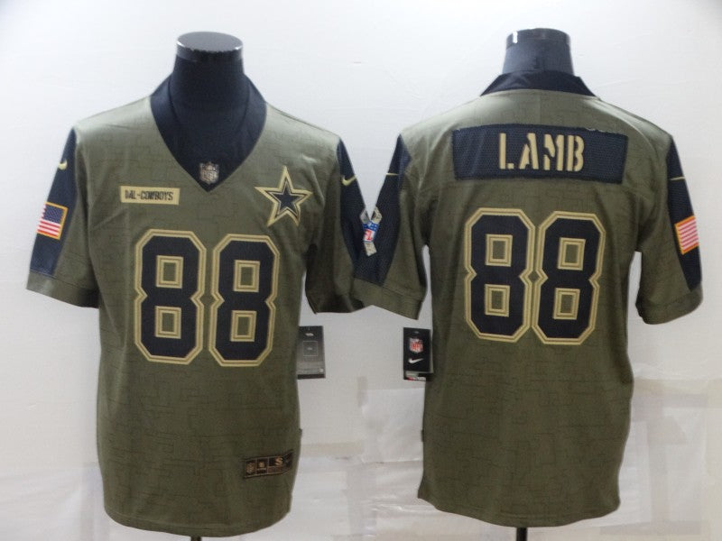 Men's Dallas Cowboys CeeDee Lamb #88 Brown Player Game Jerseys