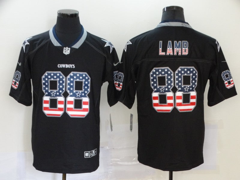 Men's Dallas Cowboys #88 CeeDee Lamb Black Authentic Game Jerseys