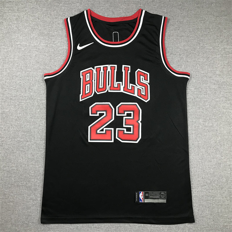 Men's Chicago Bulls Michael Jordan #23 Black Authentic Player Jerseys