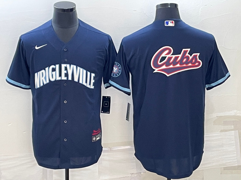 Men's Chicago Cubs Navy City Connect Replica Jerseys