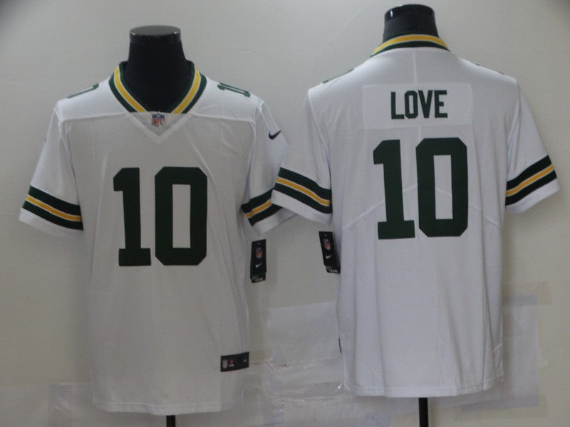 Men's Green Bay Packers Jordan Love #10 White Game Jerseys