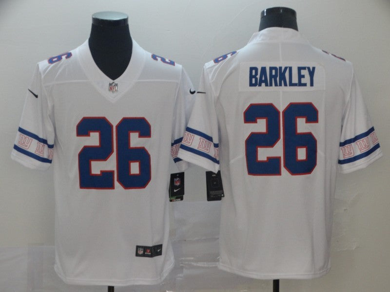 Men's New York Giants #26 Saquon Barkley White Game Player Jerseys