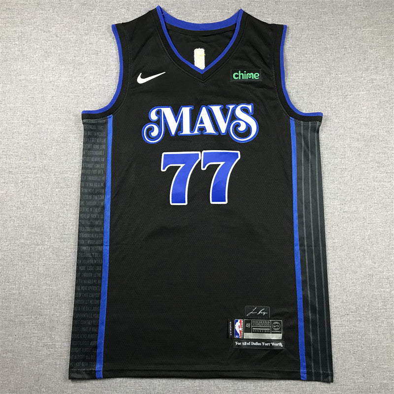 Men's Dallas Mavericks Luka Doncic #77 Black 2023/24 Swingman Jerseys - City Edition