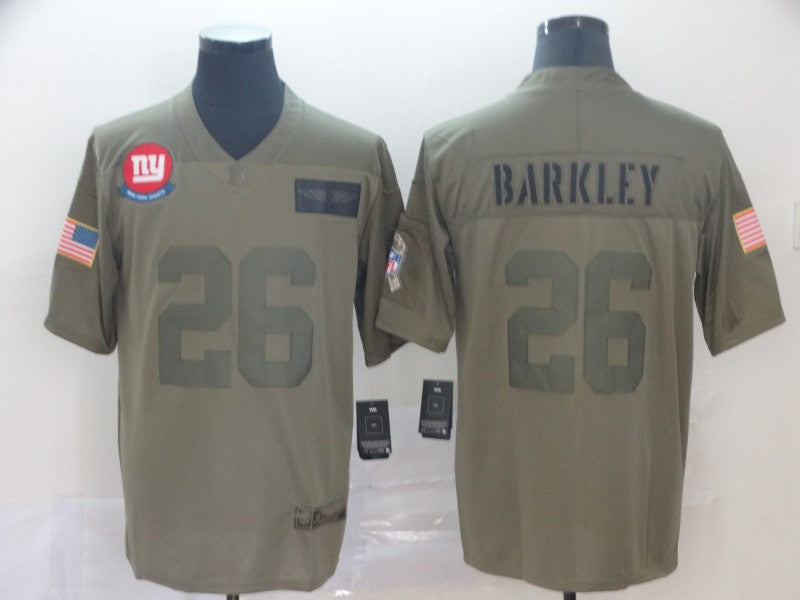 Men's New York Giants Saquon Barkley #26 Brown Game Jerseys