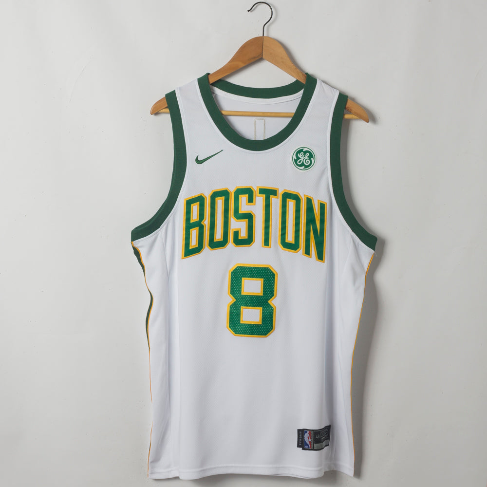 Men's Boston Celtics Kemba Walker #8 White Game Jerseys