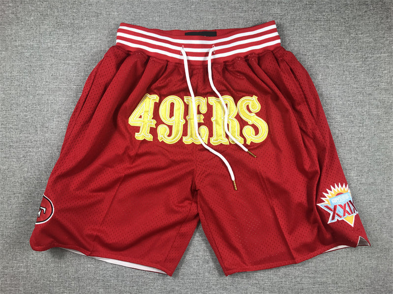 Men's San Francisco 49ers Scarlet Pocket Shorts1