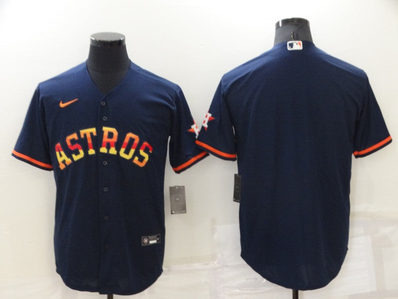 Men's Houston Astros Navy Replica Blank Jerseys