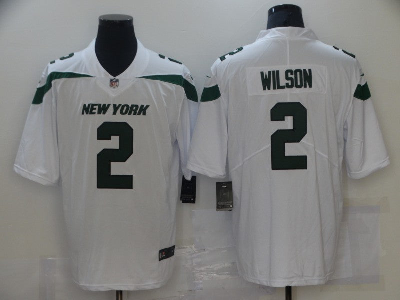 Men's New York Jets Zach Wilson #2 White Game Jerseys