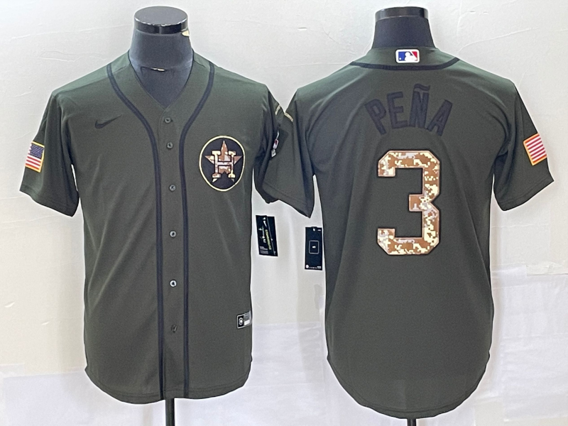 Men's Houston Astros Jeremy Pena #3 Green Replica Player Jerseys