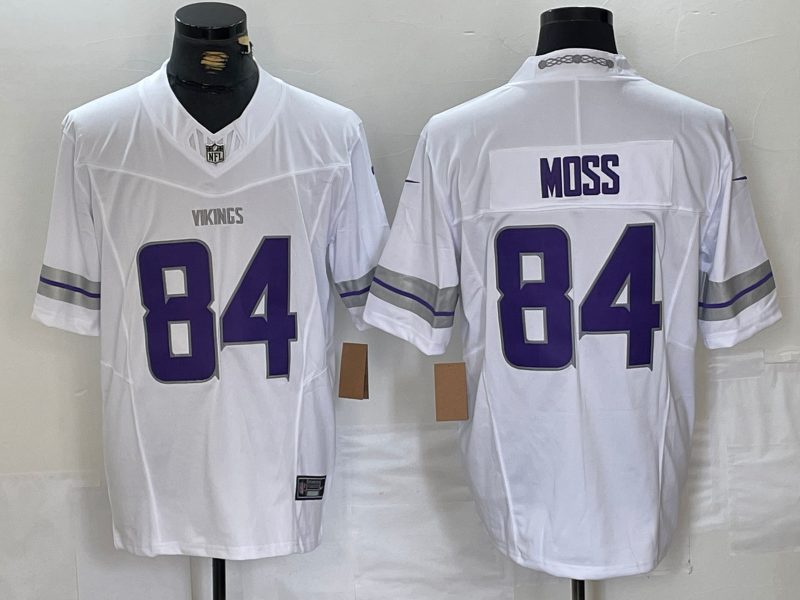 Men's Minnesota Vikings Randy Moss #84 White Alternate Vapor F.U.S.E. Elite Player Jerseys