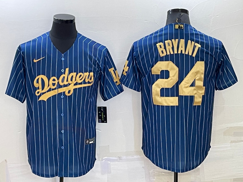 Men's Los Angeles Dodgers Kobe Bryant #24 Blue Stitched Jerseys