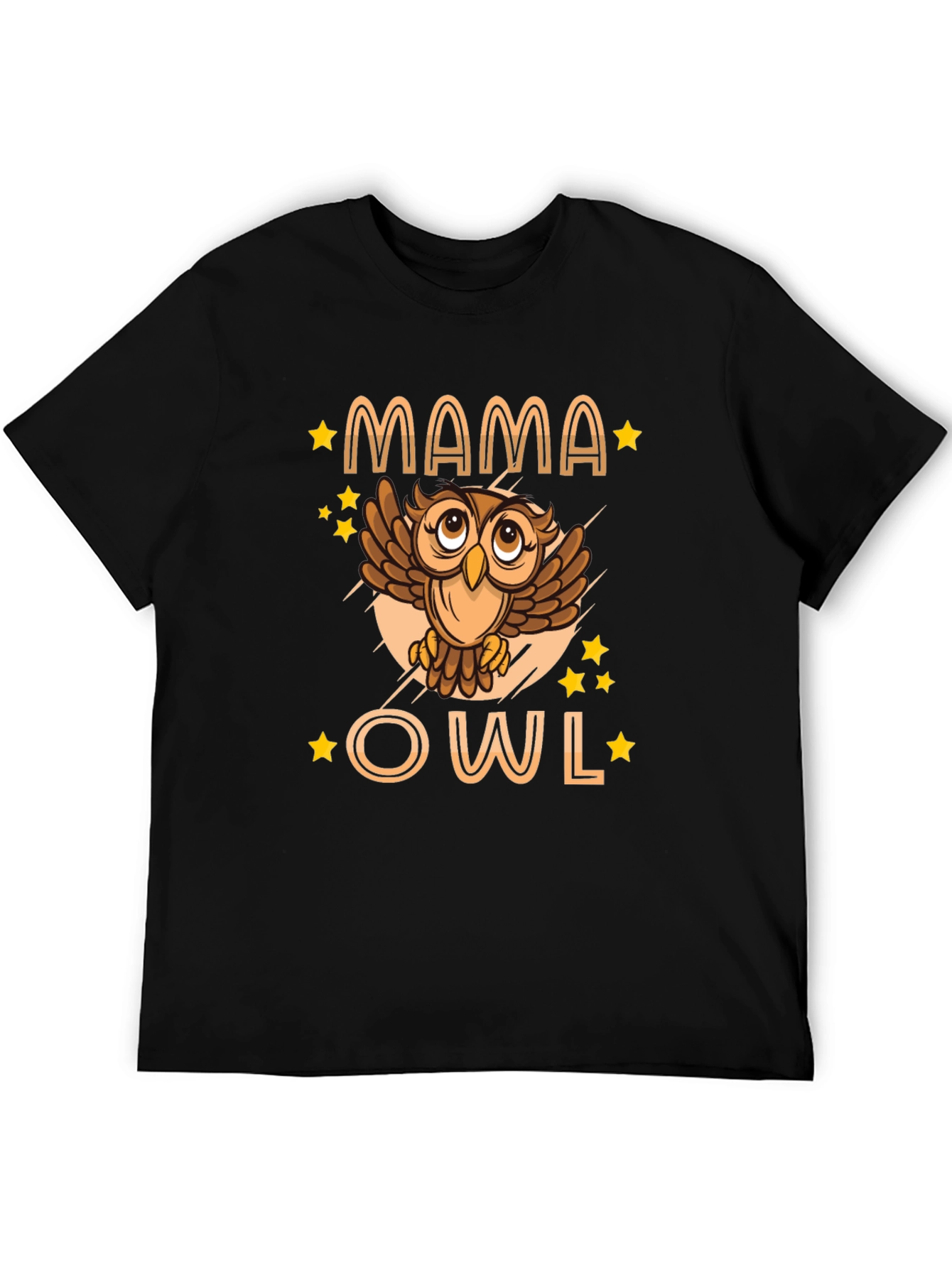 Mama Owl Graphic Tee - Black T-Shirt