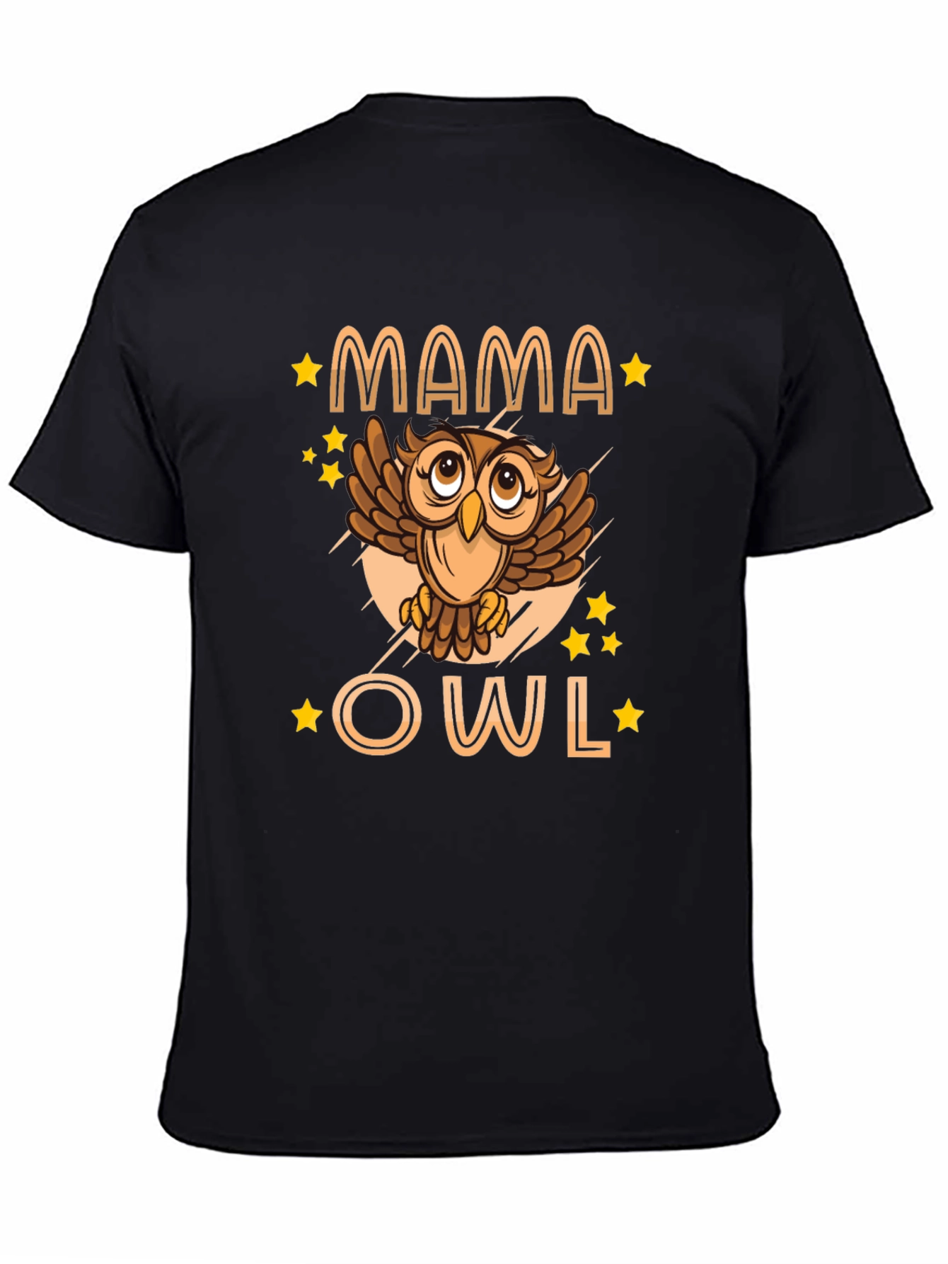 Mama Owl Graphic Tee - Black T-Shirt
