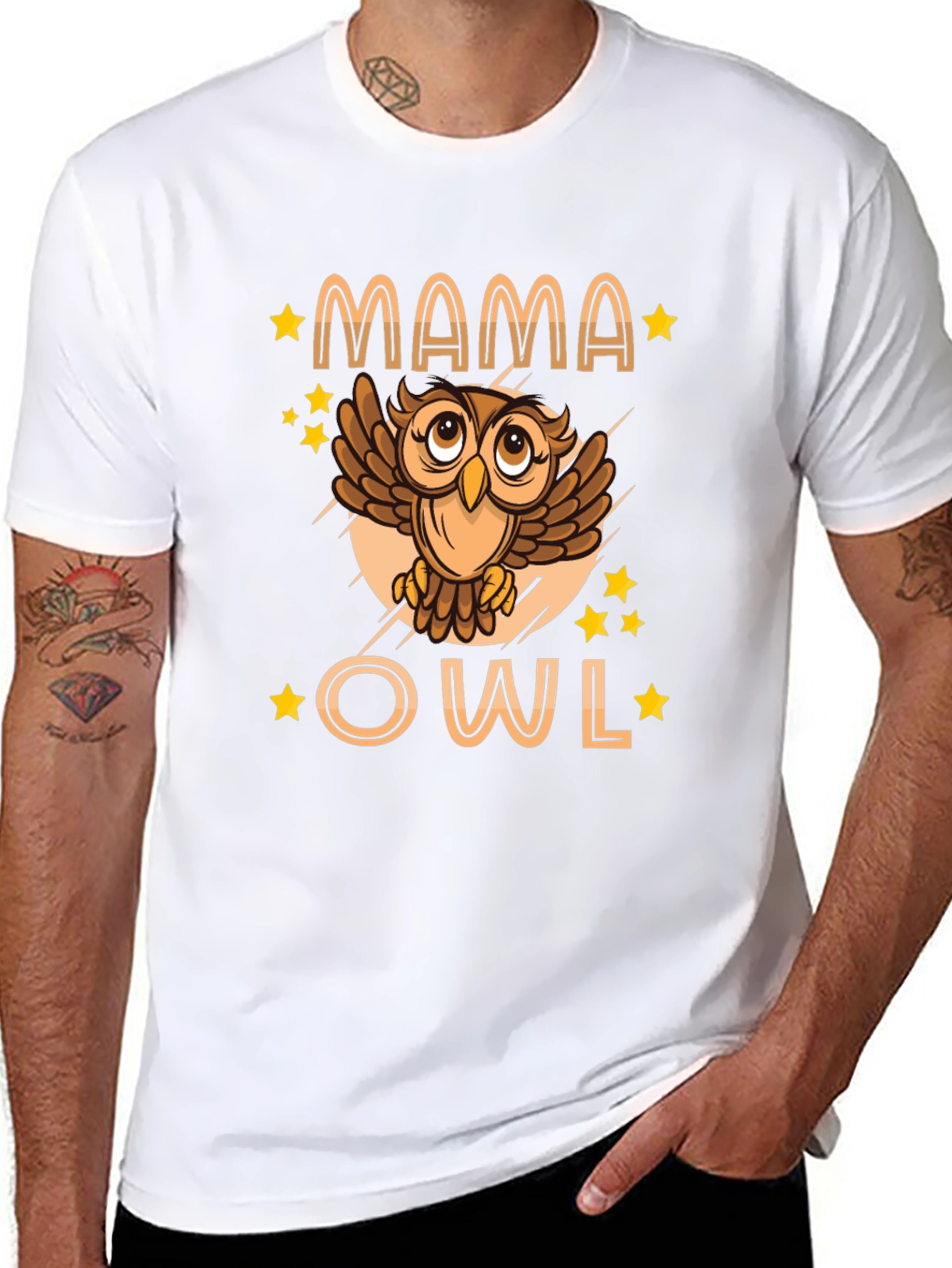 Mama Owl Graphic Tee - Black T-Shirt
