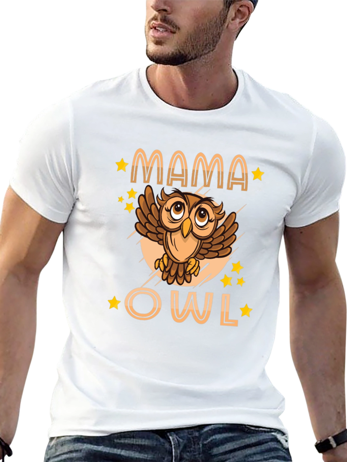Mama Owl Graphic Tee - Black T-Shirt