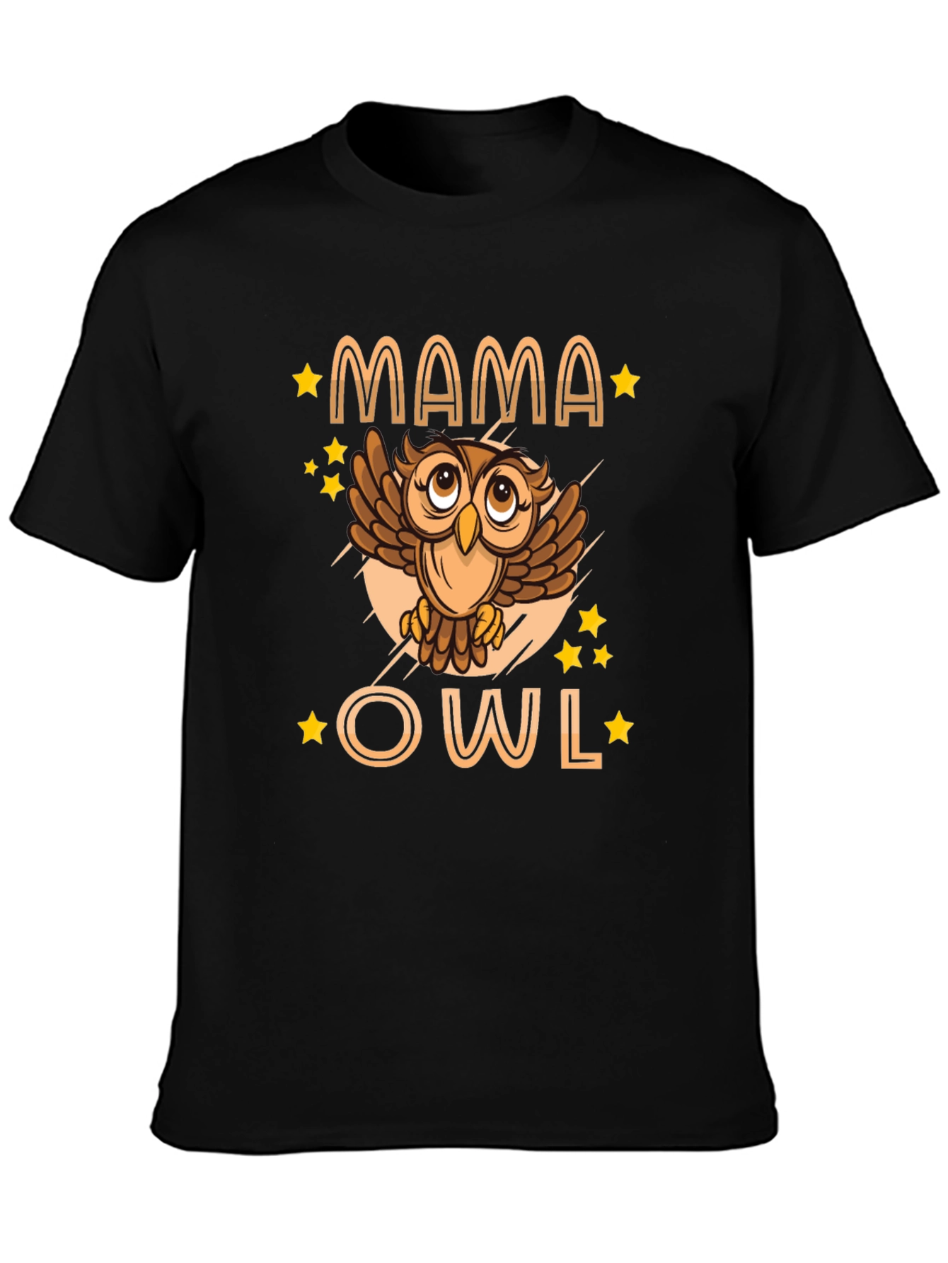 Mama Owl Graphic Tee - Black T-Shirt