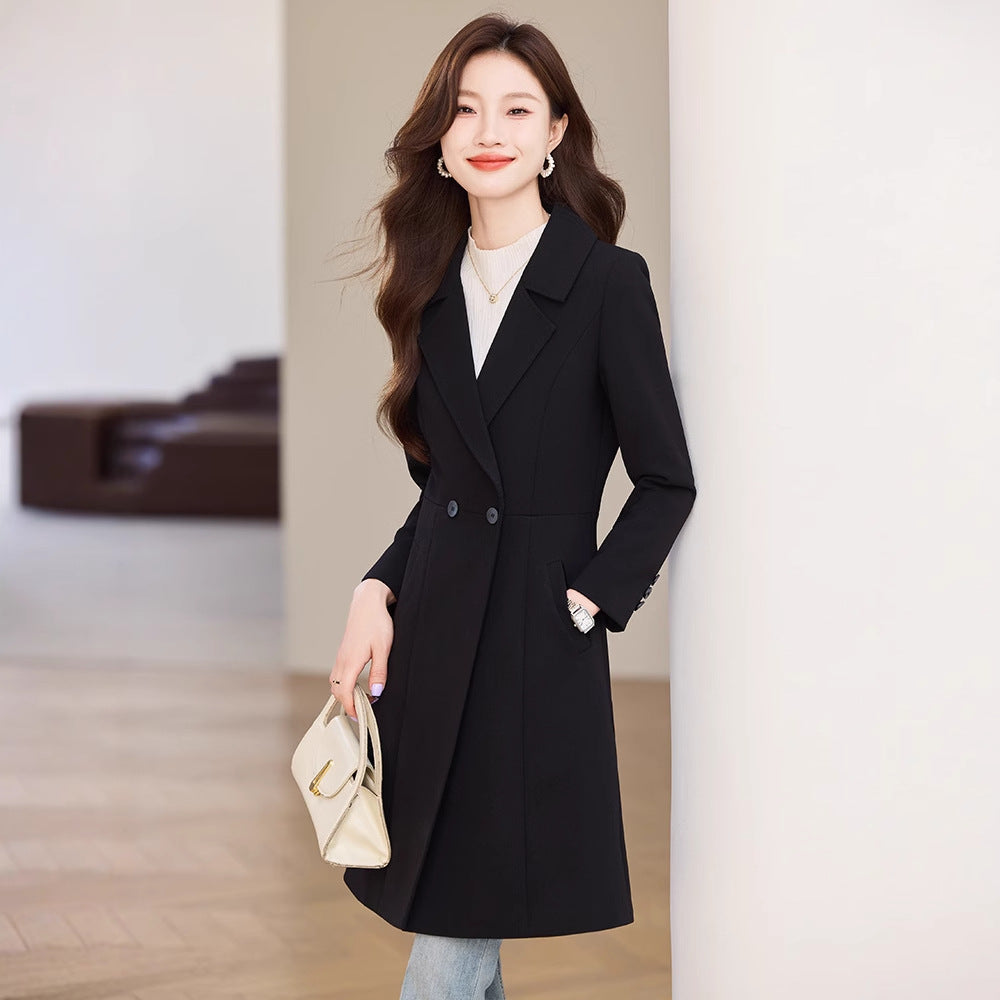 Stylish Coat Black Suit Trench Coat Coat For Women Au