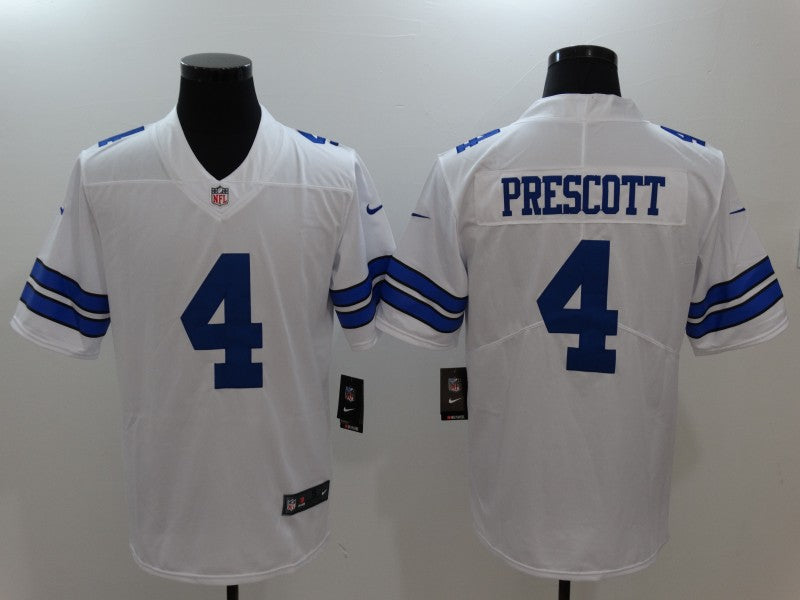 Men's Dallas Cowboys #4 Dak Prescott White Game Jerseys