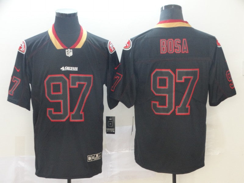 Men's San Francisco 49ers Nick Bosa #97 Black Game Player Jerseys