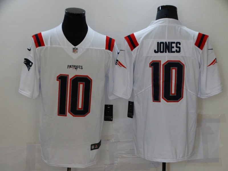 Men's New England Patriots Mac Jones #10 White Vapor Limited Jerseys