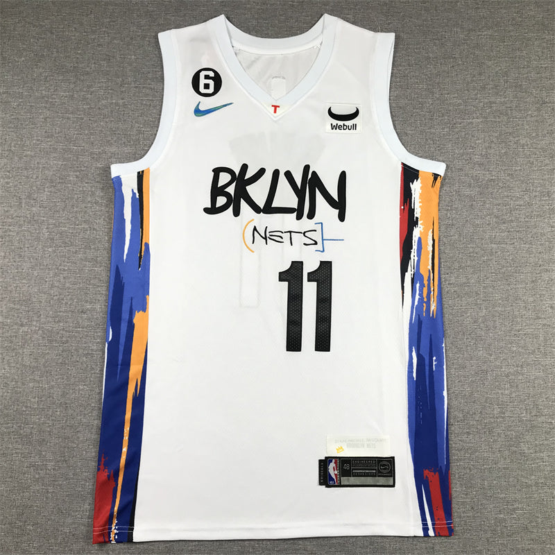 Men's Brooklyn Nets Kyrie Irving #11 White 2022/23 Swingman Jerseys - City Edition