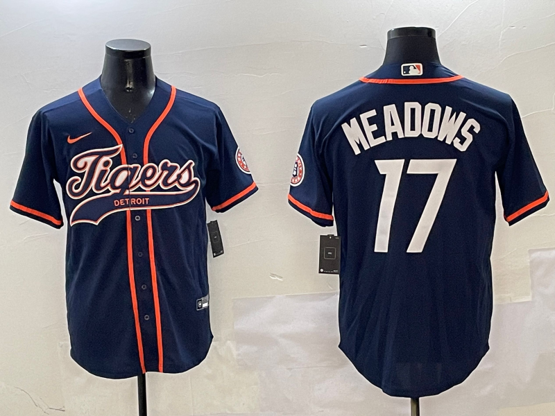 Men's Detroit Tigers Austin Meadows #17 Navy Player Jerseys