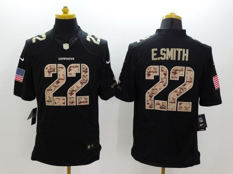 Men's Dallas Cowboys Emmitt Smith #22 Black Game Player Jerseys