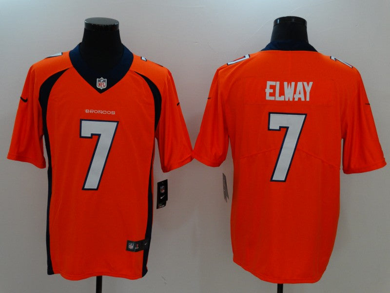 Men's Denver Broncos John Elway #7 Orange Player Game Jerseys