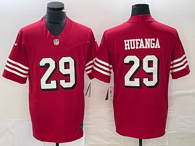 Men's San Francisco 49ers Talanoa Hufanga #29 Red Game Jerseys
