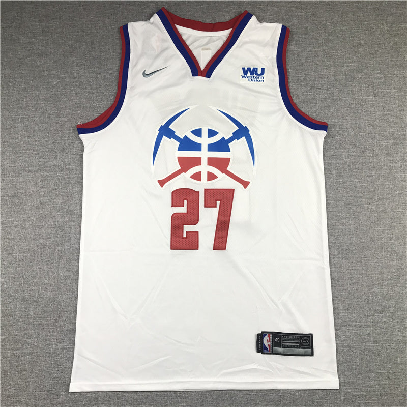 Men's Denver Nuggets Jamal Murray #27 White 2020/21 Swingman Player Jerseys