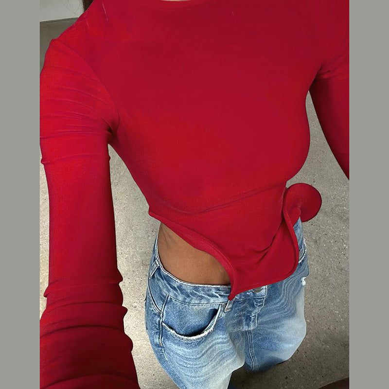 Comfortable Top Slim Long Sleeve Top Women