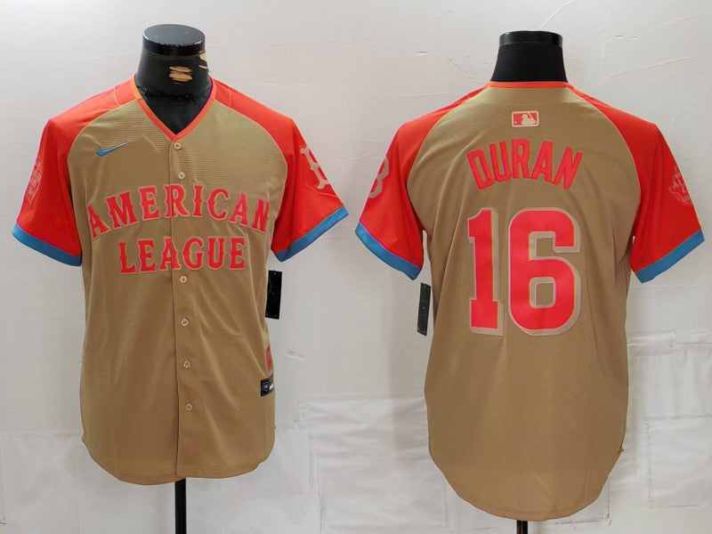Men's American League Jarren Duran #16 Cream 2024 MLB All-Star Game Limited Player Jerseys