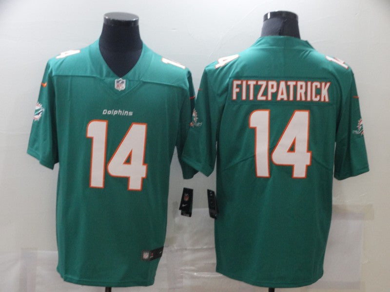 Men's Miami Dolphins Ryan Fitzpatrick #14 Green Game Jerseys