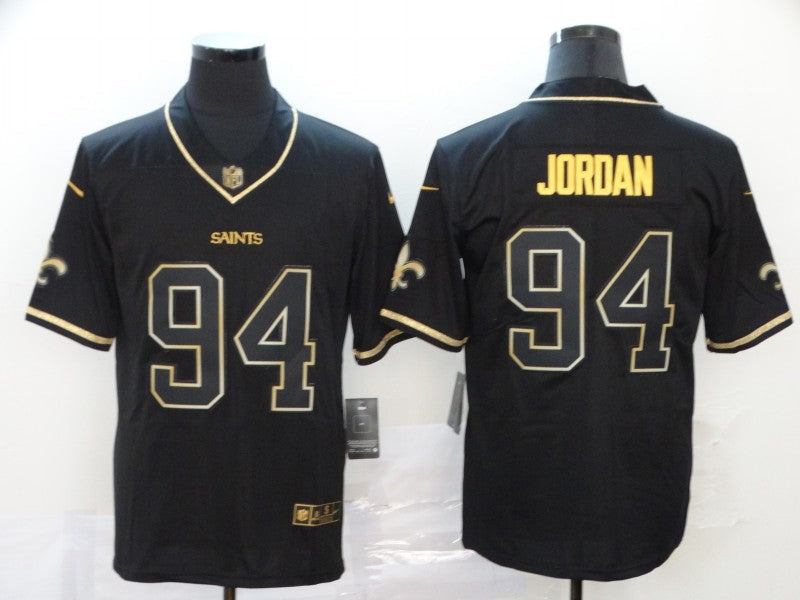 Men's New Orleans Saints Cameron Jordan #94 Black Game Player Jerseys